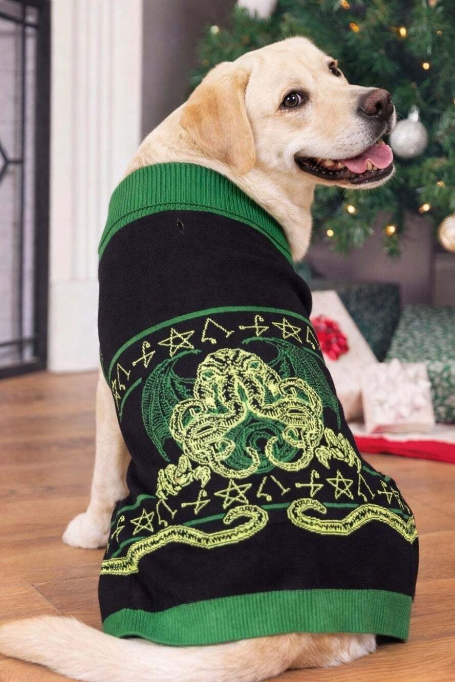 Cthulu Dog Ugly Christmas Sweater New NWT Funny Excellent Xmas Noel Horror Small